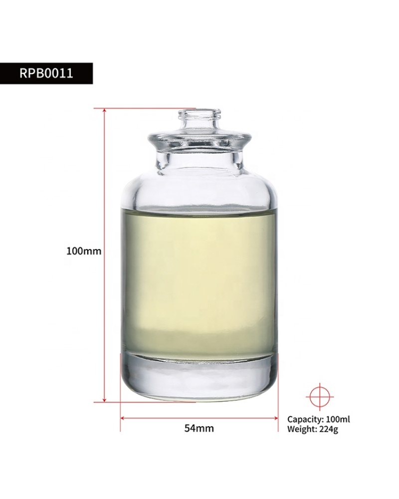 Wholesale Crimp Neck Transparent Empty Fragrance Bottles Unique Luxury Spray 100ml Perfume Bottle