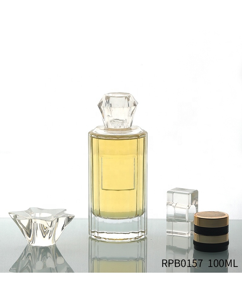 Custom Bottle Cap Clear Empty Labeling 100ml Luxury Bottle Spray Perfume