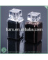 100ml Screen Printing Pump Sprayer Metalized Glass Bottle Square Spray Perfume Bottle