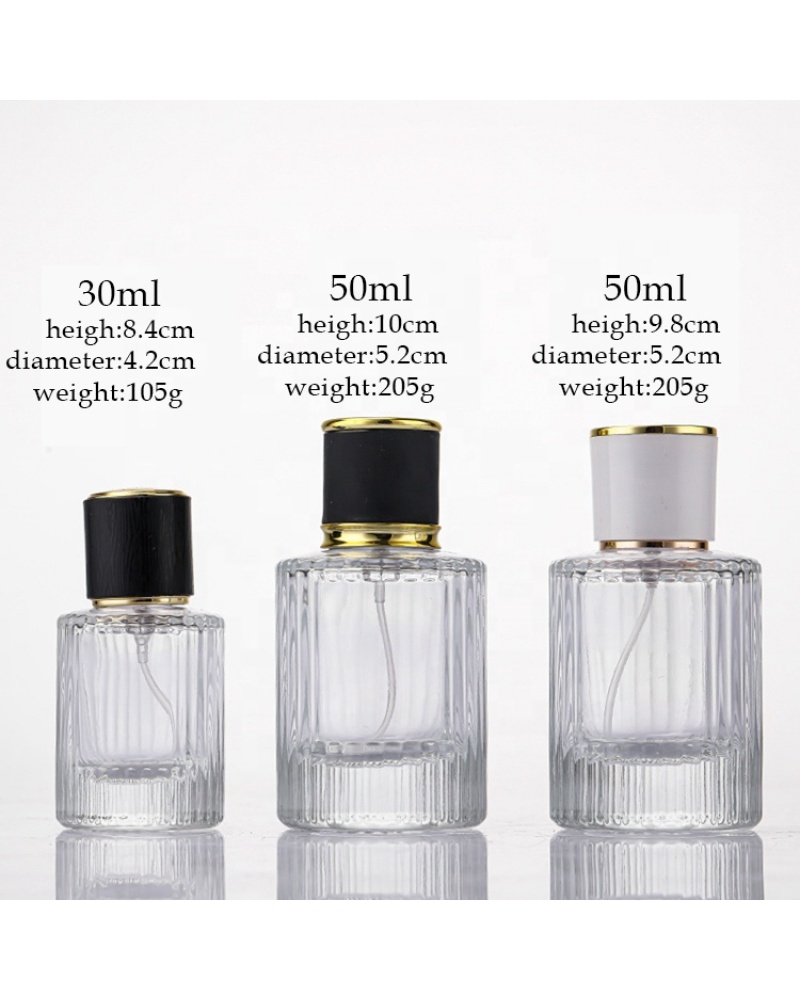 Wholesale Bottle Hot Short Glass Screw Top Perfume Bottles 30 ml 50ml Perfume Spray Bottle