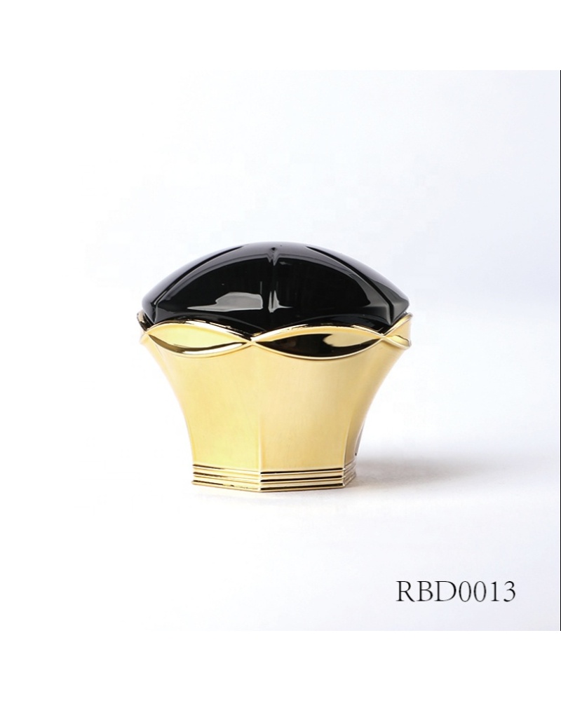 Customized Luxury 30ml 50ml 100ml Black Gold Cap Supply Plastic Perfume Bottle Lids