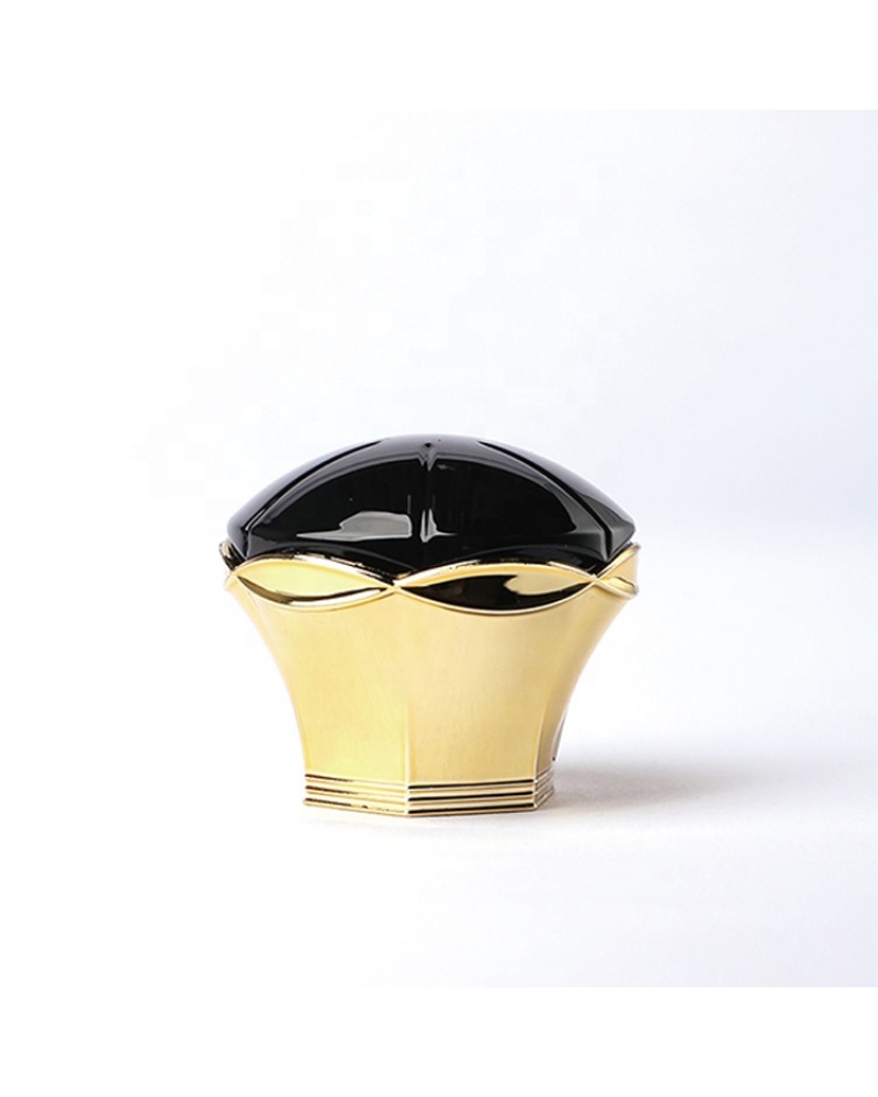 Customized Luxury 30ml 50ml 100ml Black Gold Cap Supply Plastic Perfume Bottle Lids