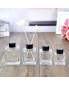 Wholesale Custom 50ml 100ml Clear Perfume Essential Oil Room Fragrance Square Glass Diffuser Bottle