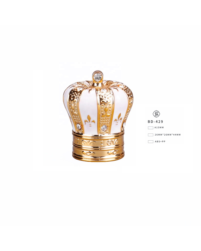 High Quality Bottle Plastic Cap Gold Caps Similar Square Perfume Lid Design