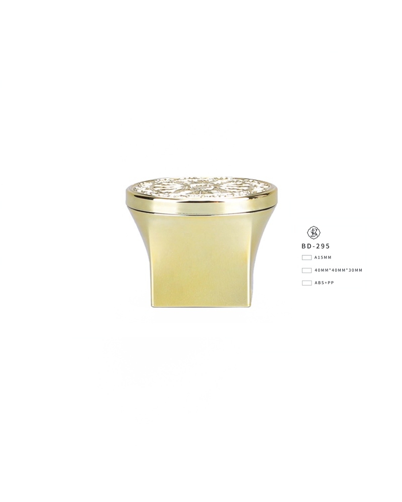 High Quality Bottle Plastic Cap Gold Caps Similar Square Perfume Lid Design