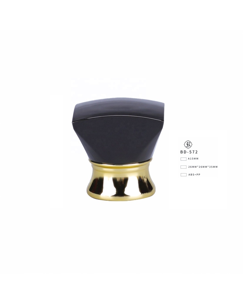 bottle plastic cap black cap with gold bottom Chinese made
