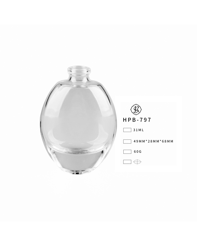 Factory Supply Empty Clear Spray 30ml Luxury Oil Glass Perfume Bottle