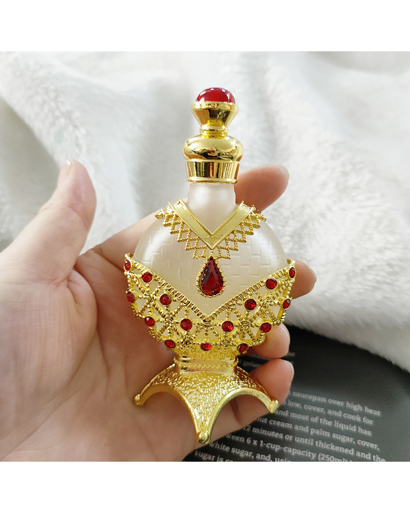 High End Dubai Luxury Vintage Oud Perfume Oil Attar Bottle 10ml 15ml 30ml Arabic Metal Perfume Bottle