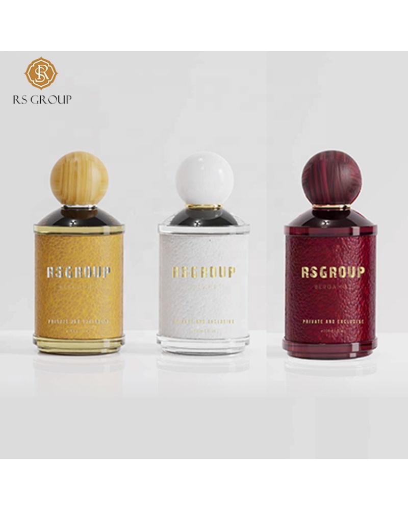 Customized Private Label Luxury Spray White 100ml Glass Oil Perfume Bottle with Wooden Cap