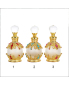 Middle East Arabic Style Metal Empty Cosmetic Perfume Essential Oil 15ml Glass Bottles