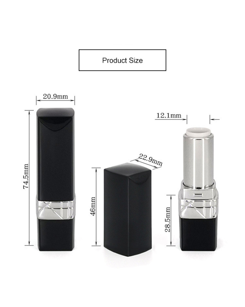 Square Luxury Lip Balm Plastic Tubes Custom Printing Lipstick Tube for Cosmetic Packaging