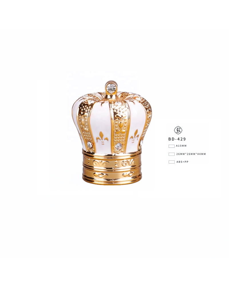 Cosmetic Packing Black Top Perfume Bottle ABS Lid Gold Plastic perfume Cap