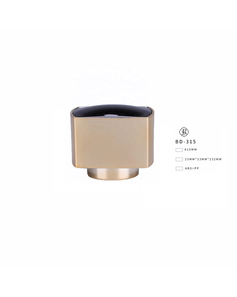 Cosmetic Packing Black Top Perfume Bottle ABS Lid Gold Plastic perfume Cap
