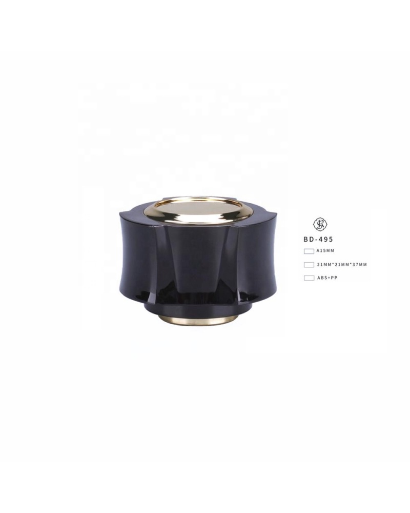 Cosmetic Packing Black Top Perfume Bottle ABS Lid Gold Plastic perfume Cap