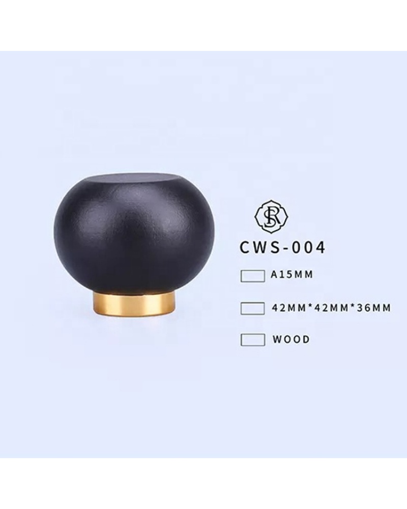 Durable Using Special Surface Perfume Wooden Square Black Perfume Bottles Caps