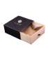 Drawer Gift Box Square Cosmetics Paper Packaging Box with Black Cap Removable