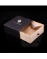 Drawer Gift Box Square Cosmetics Paper Packaging Box with Black Cap Removable