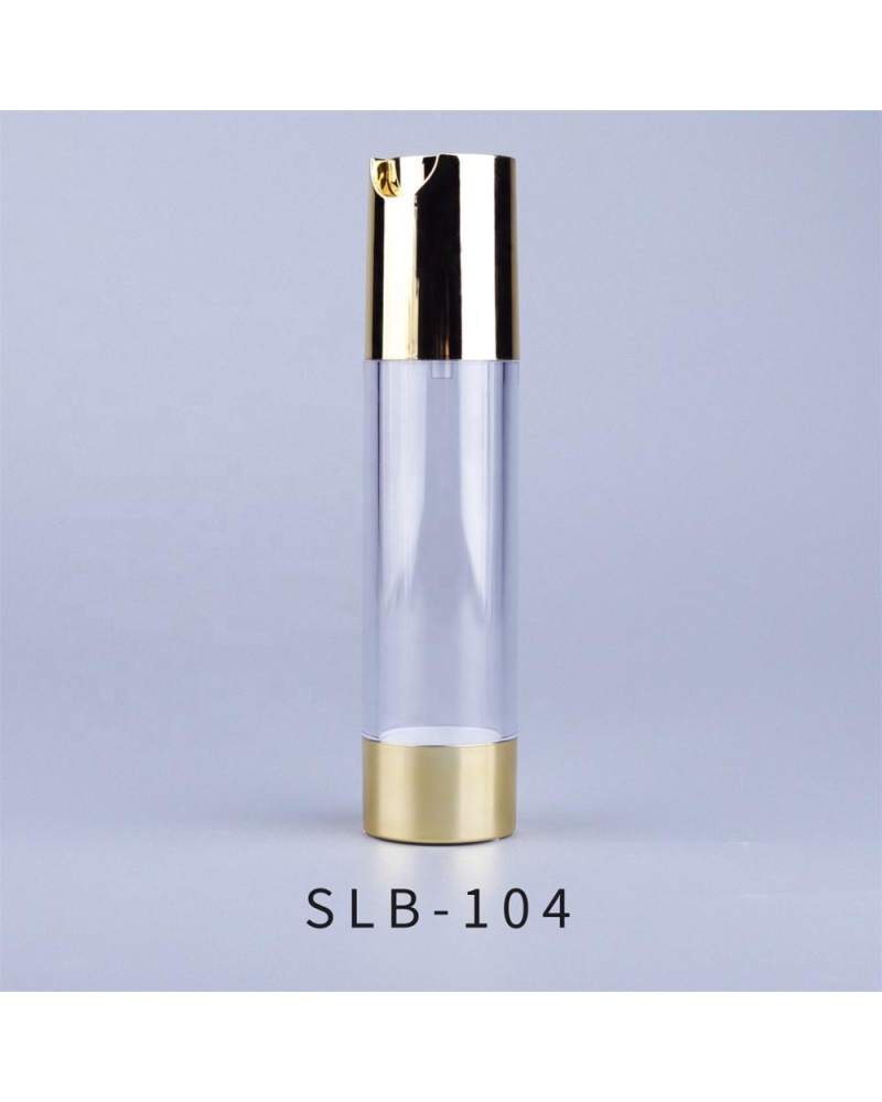 RS good quality white cream/lotion vacuum flask plastic bottle transparent cosmetic plastic bottle with pump
