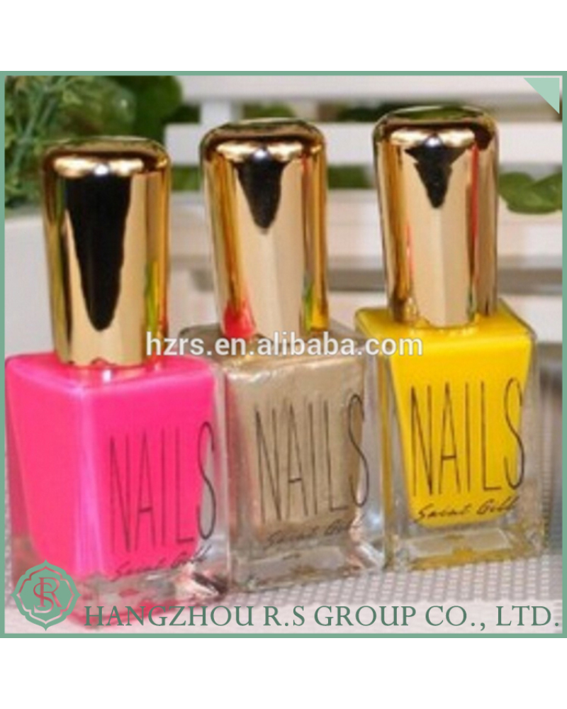 High Quality 10ml 15ml Square Empty Nail Polish Bottle, Nail Polish Remover Bottle with Aluminum Lid