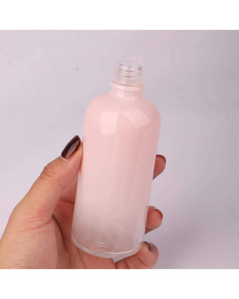 Gradient Pink Essential Oil Bottle 10ml 15ml 30ml 50ml 100ml Empty Pink Glass Dropper Bottle