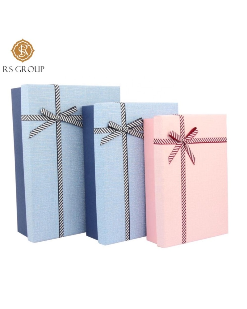 Custom Printing Portable Paper Birthday Bow Gift Luxury Packing Cosmetic Box