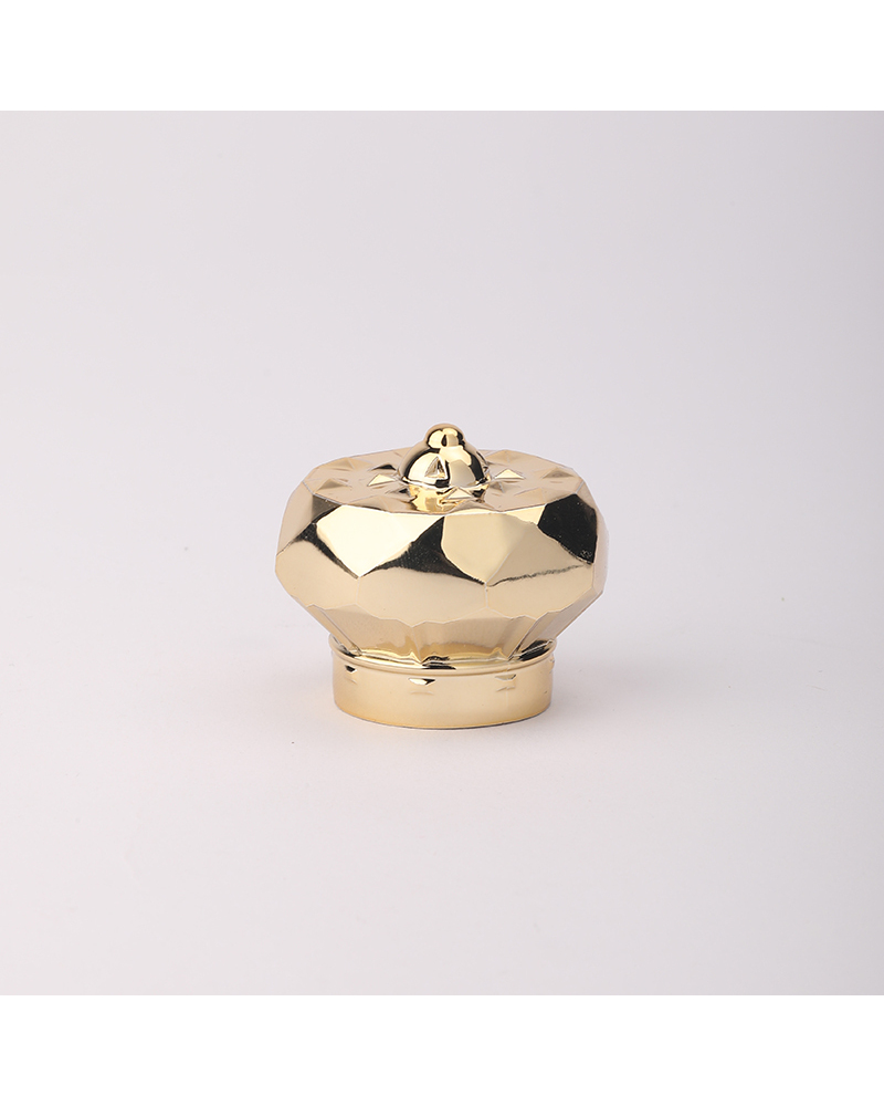 Luxury Metal 15mm Zinc Alloy Dome Cap Gold Embossed Perfume Bottle Cap