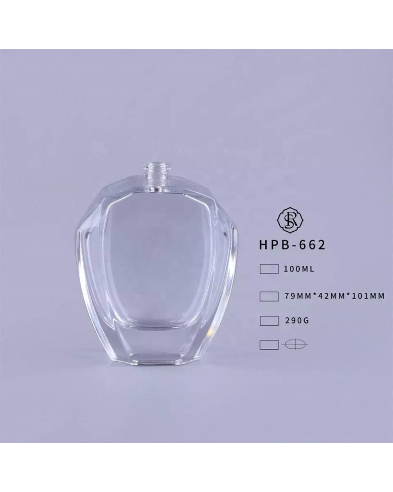 Hot Sale Cosmetic Thick Sole 100ml Glass Unique Bottle New Perfume Bottle Modern