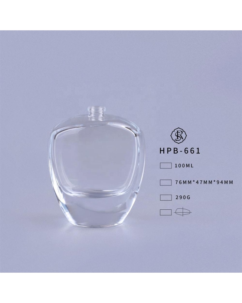 Hot Sale Cosmetic Thick Sole 100ml Glass Unique Bottle New Perfume Bottle Modern