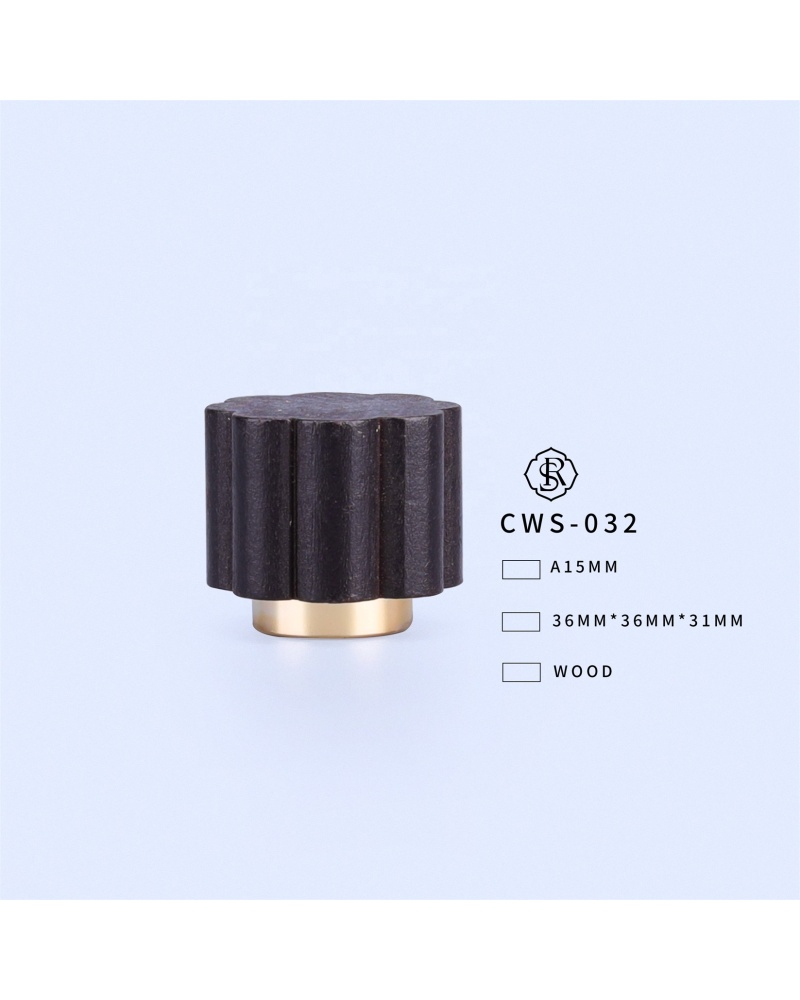Factory Sale Various 15mm Cosmetic Wooden Caps Cycle Black Wood Perfume Cap