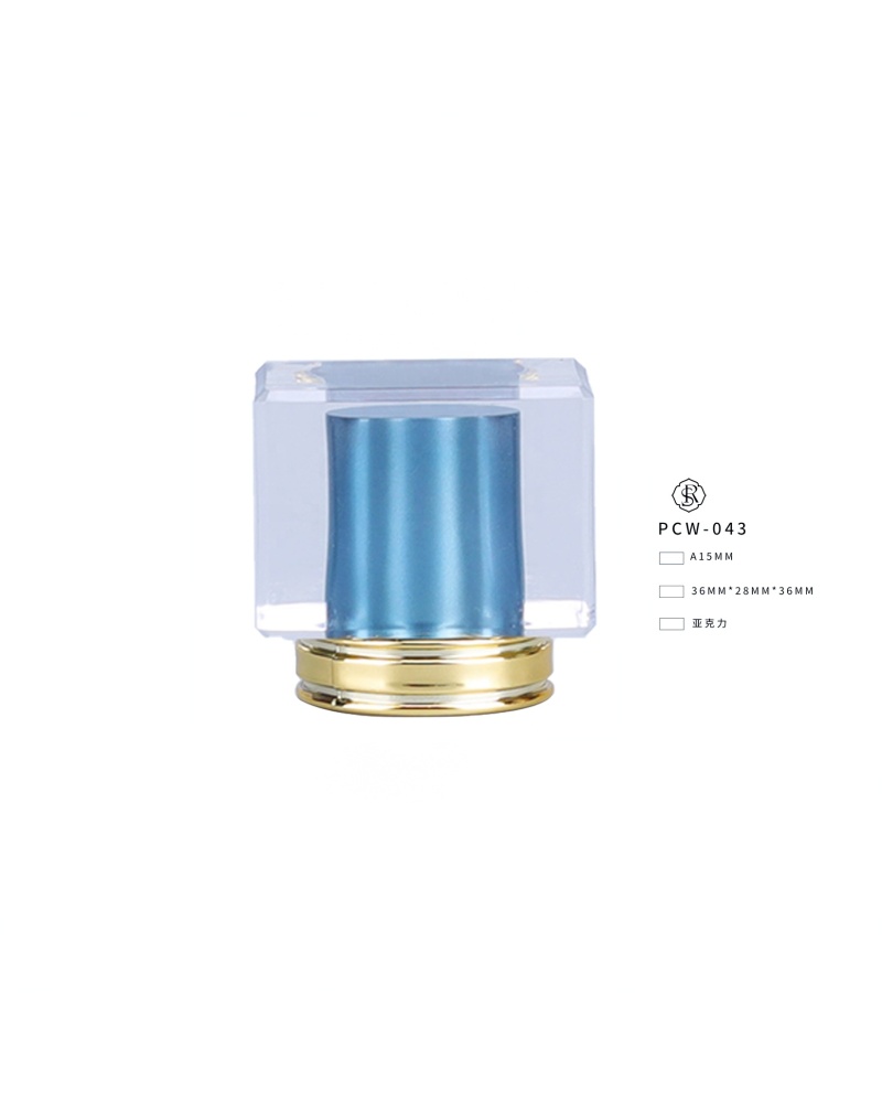 PCW-043 15mm low price blue color perfume bottles providers plastic cap