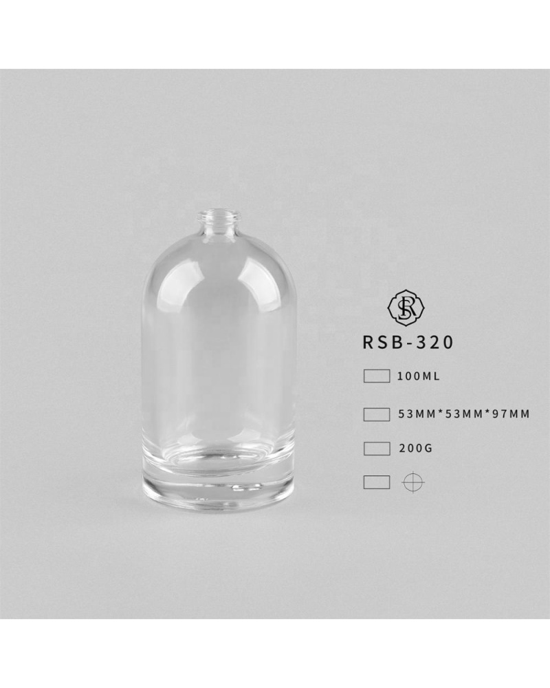 Manufacture Crimp Type Glass Perfume Bottle 100ml for Skincare Fragrance Packaging