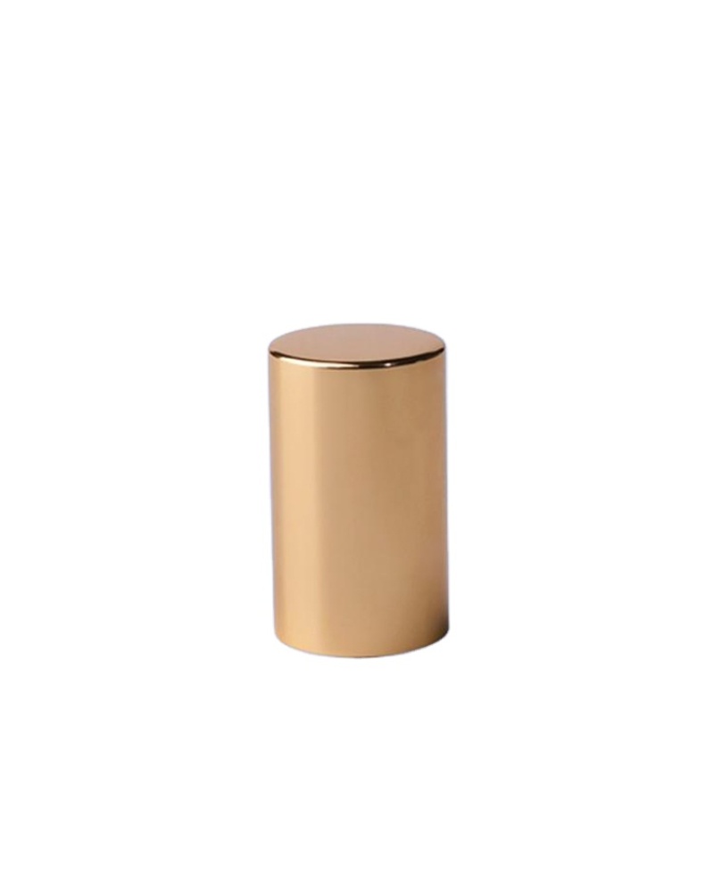 Cylindrical Perfume Cosmetic Bottle Gold Cap Metal Aluminum Glass Perfume Cap