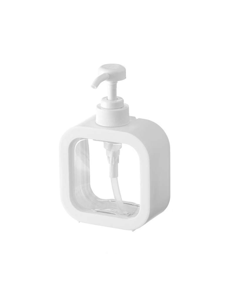Low Moq 300ml Plastic Square Hand Wash Liquid Soap Bottle Shampoo Pump Plastic Bottles with Cap