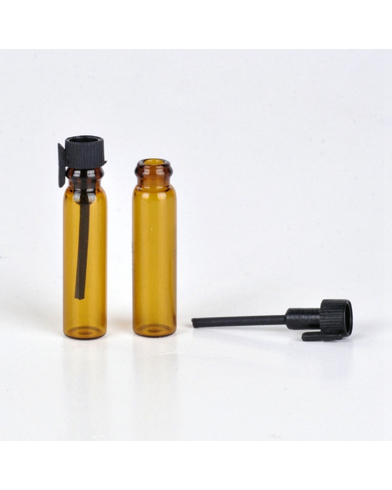 1ml Essential Oil Glass Vial Brown Perfume Drop Stick Sub-bottling Portable Empty Small Sample Bottle