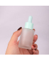 Essence Glass Bottle 30ml Clear Flat Shoulder Frosted Press Dropper Bottles For Skin Care Cream