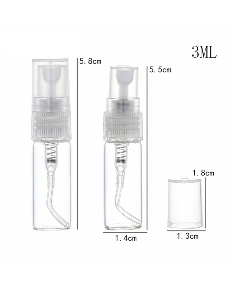 Wholesale Atomizer Tester Vials 2ml 3ml 5ml 10ml Mini Glass Spray Press Empty Small Perfume Bottle