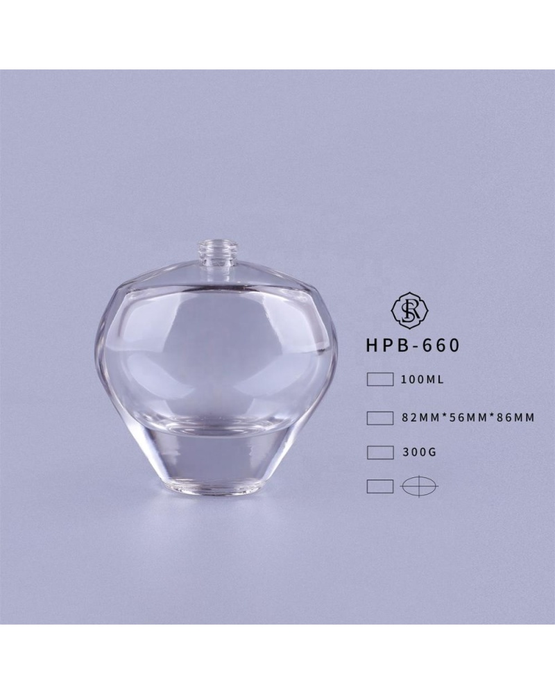 Custom Logo 100ml Perfume Luxury Transparent Oval Glass Bottles
