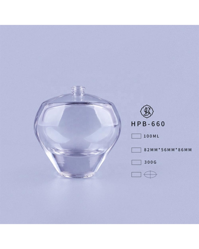 Custom Logo 100ml Perfume Luxury Transparent Oval Glass Bottles