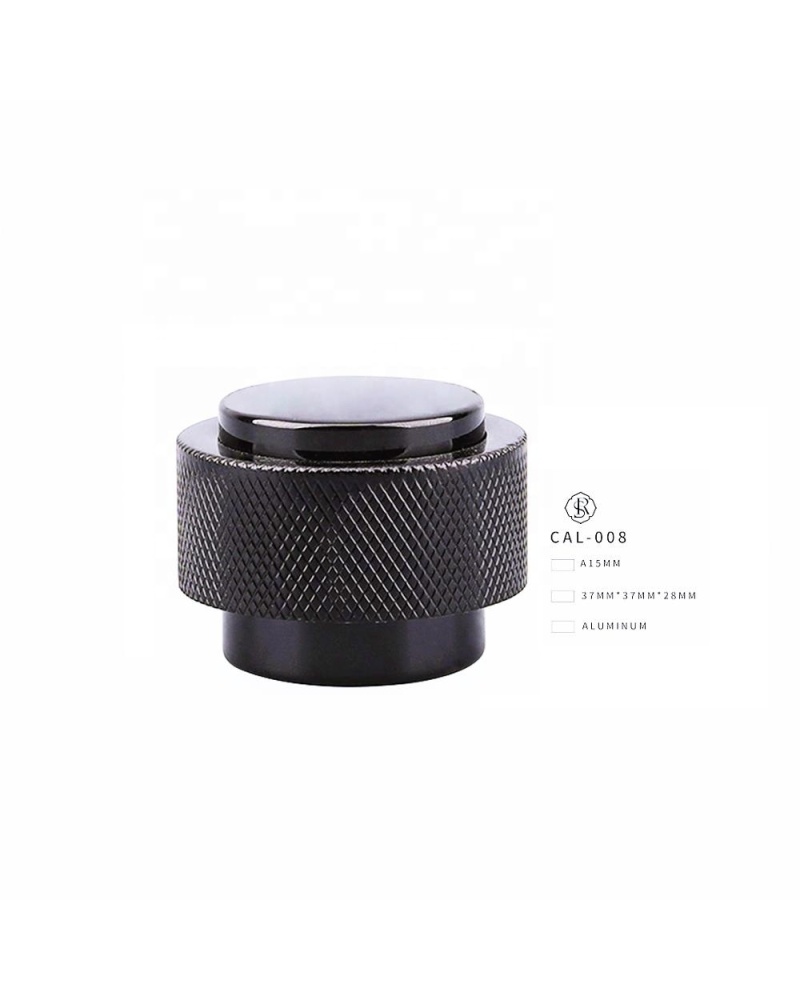 RS high quality maker cylindrical black cosmetic aluminum bottle cap
