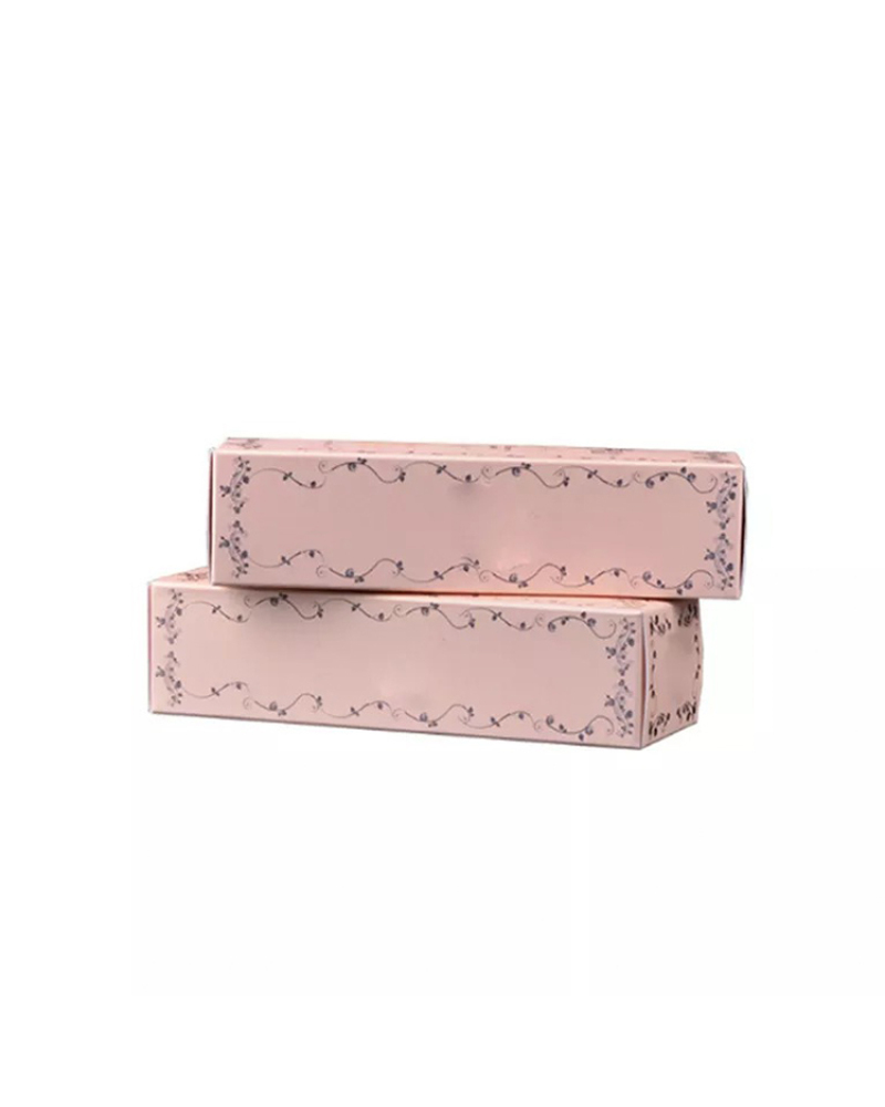 RS high end cosmetic gift box pink cute perfume paper packaging box with cherry blossom pattern