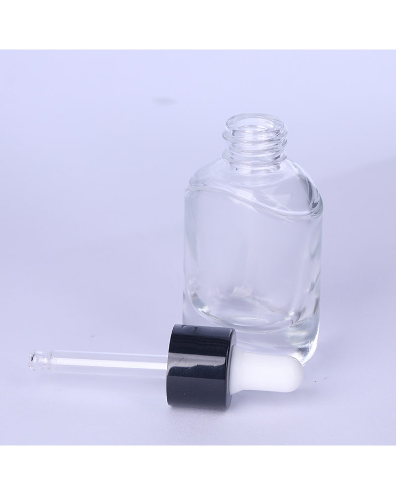 High Quality Cosmetic Glass Bottle Clear Essential Oil Bottle with Dropper