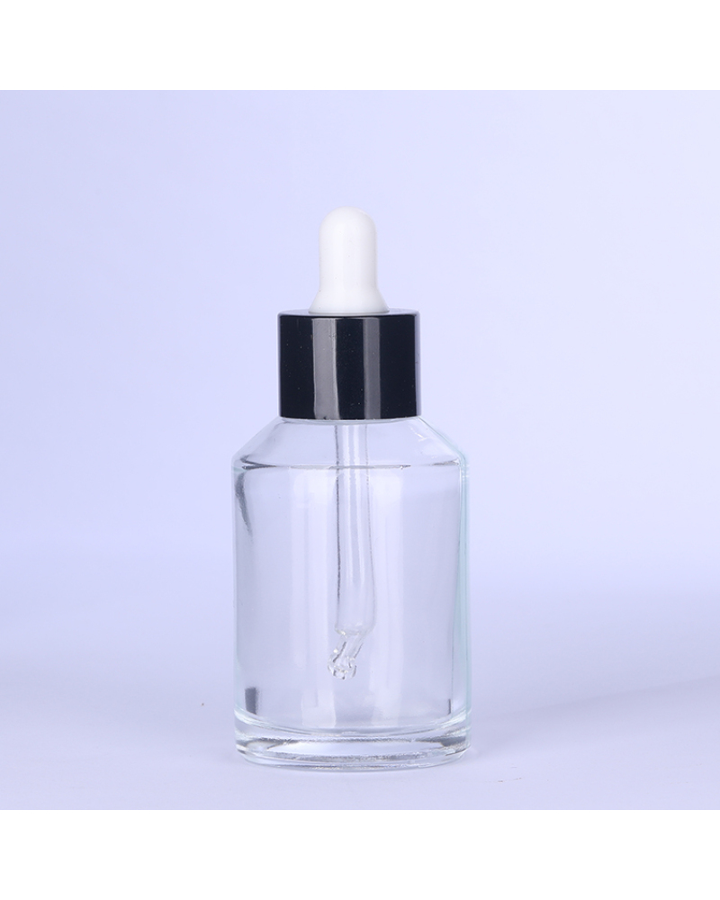 High Quality Cosmetic Glass Bottle Clear Essential Oil Bottle with Dropper