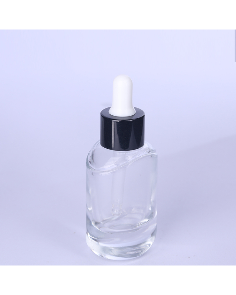 High Quality Cosmetic Glass Bottle Clear Essential Oil Bottle with Dropper