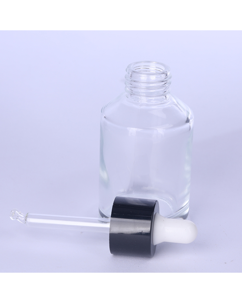 High Quality Cosmetic Glass Bottle Clear Essential Oil Bottle with Dropper