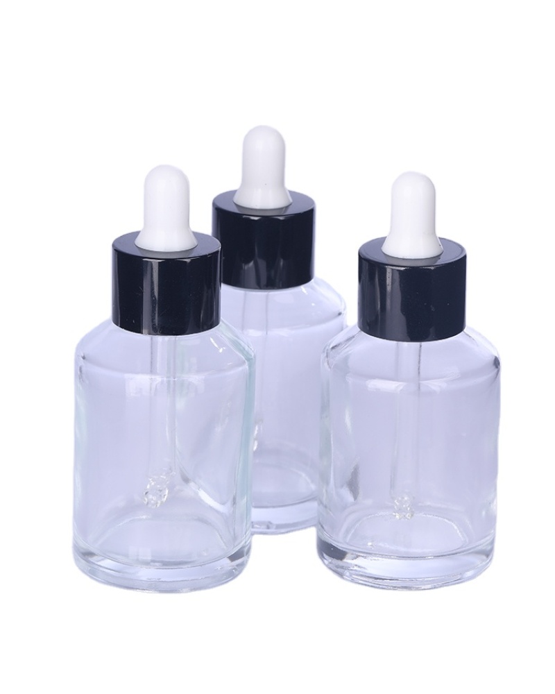High Quality Cosmetic Glass Bottle Clear Essential Oil Bottle with Dropper