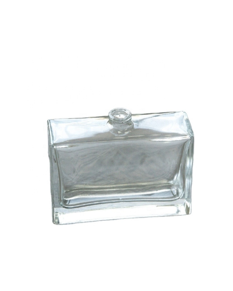 Custom Empty Transparent Cosmetic 100ml Fragrance Square Glass Cheap Perfume Bottles