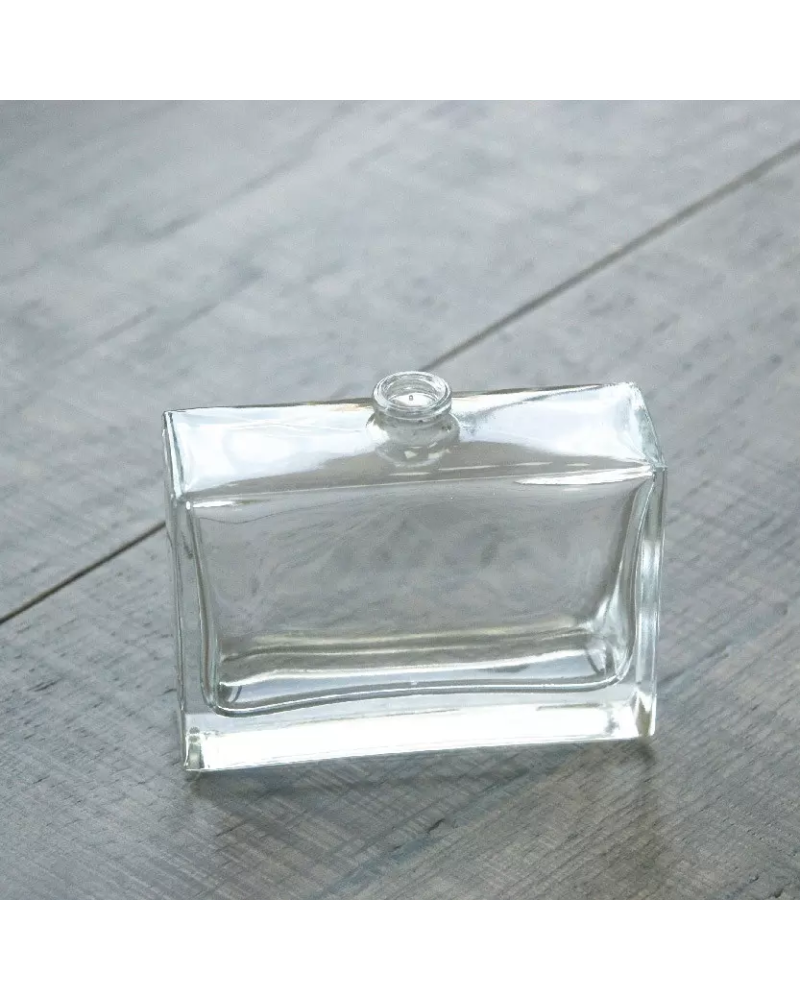 Custom Empty Transparent Cosmetic 100ml Fragrance Square Glass Cheap Perfume Bottles