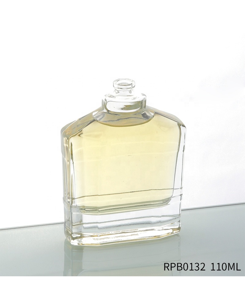 Custom Bottle Cap 110ml Flat Perfume Bottle Branding Perfume Containers
