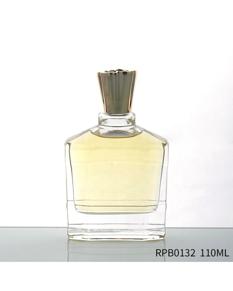 Custom Bottle Cap 110ml Flat Perfume Bottle Branding Perfume Containers