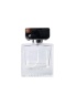 OEM transparent creative design sprayer bottle 100ml square perfume glass bottle with black cap